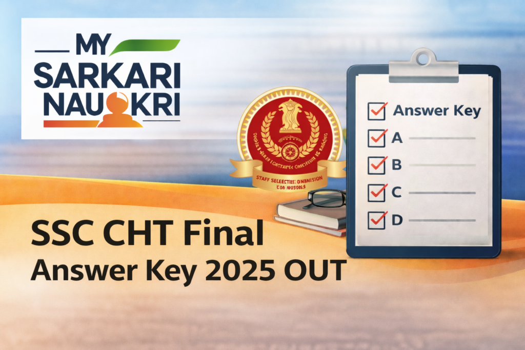 SSC CHT Final Answer Key 2025 OUT - Download PDF, Response Sheet ...