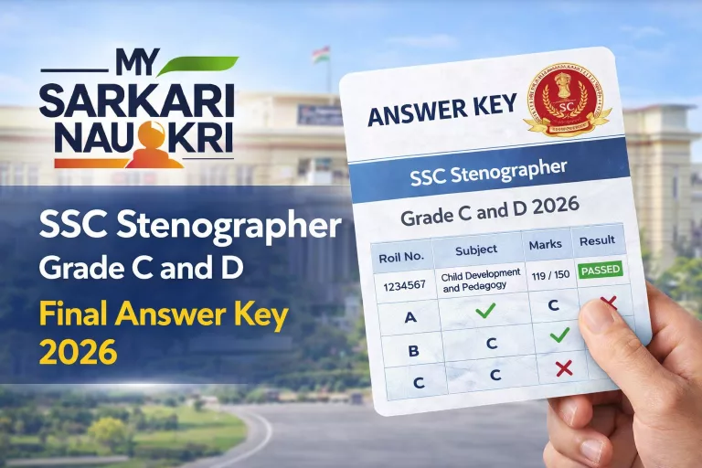 SSC Stenographer Grade C and D Final Answer Key 2026