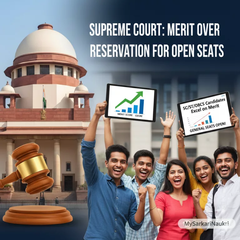 SC/ST/OBC/EWS Candidates Eligible for General Seats on Merit: Supreme Court Ruling