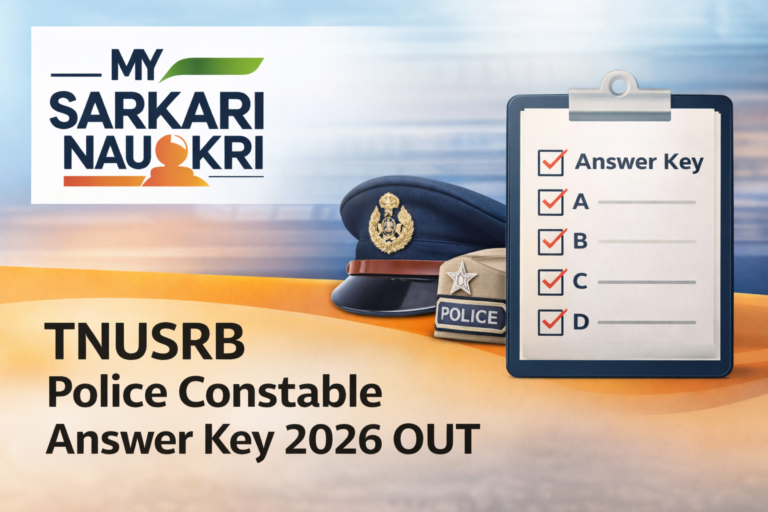 TNUSRB Police Constable Answer Key 2025 OUT - Download PDF & Response Sheet