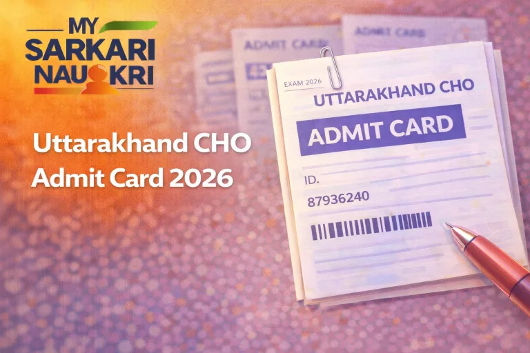 Uttarakhand CHO Admit Card 2026