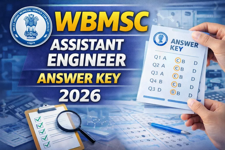 WBMSC Assistant Engineer Answer Key 2026