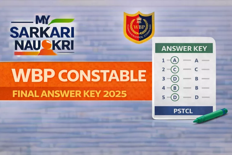 WBP Constable Final Answer Key 2025