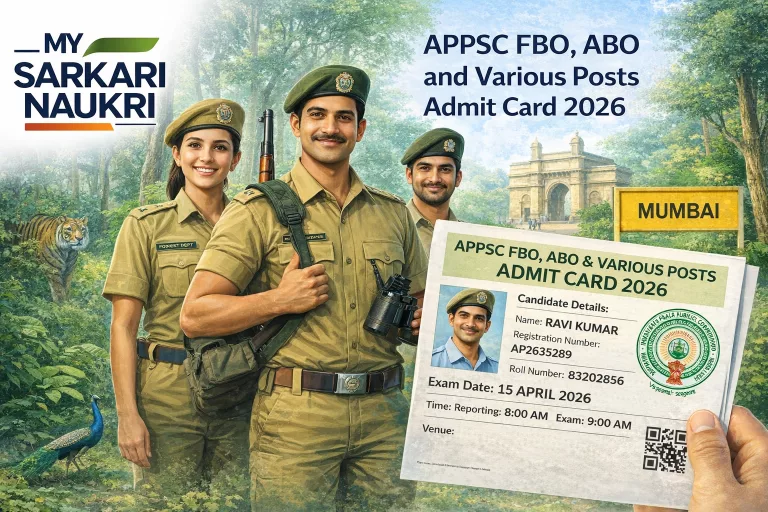 APPSC FBO, ABO and Various Posts Admit Card 2026