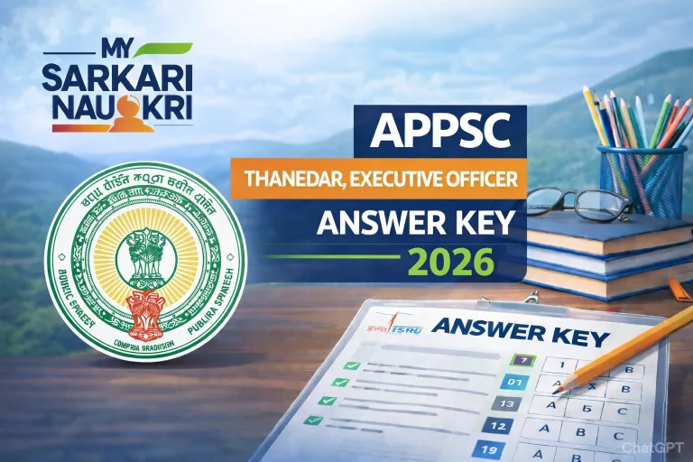 APPSC Thanedar, Executive Officer Answer Key 2026
