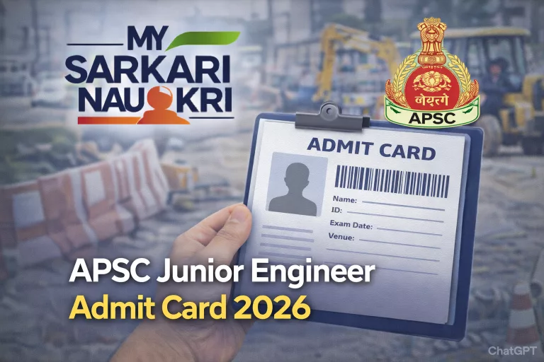 APSC JE Admit Card 2026