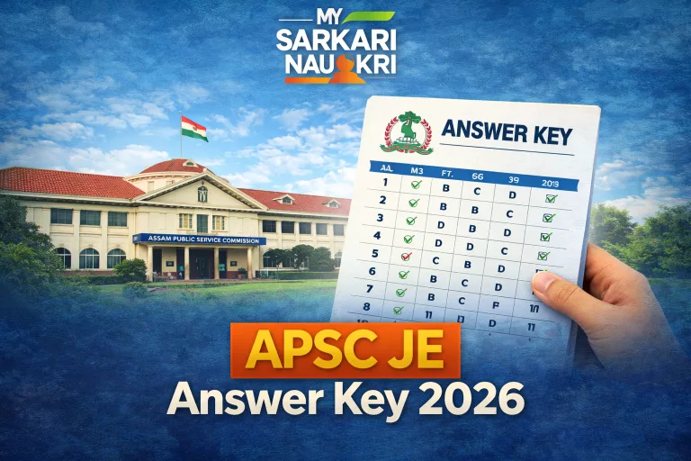 APSC JE Answer Key 2026