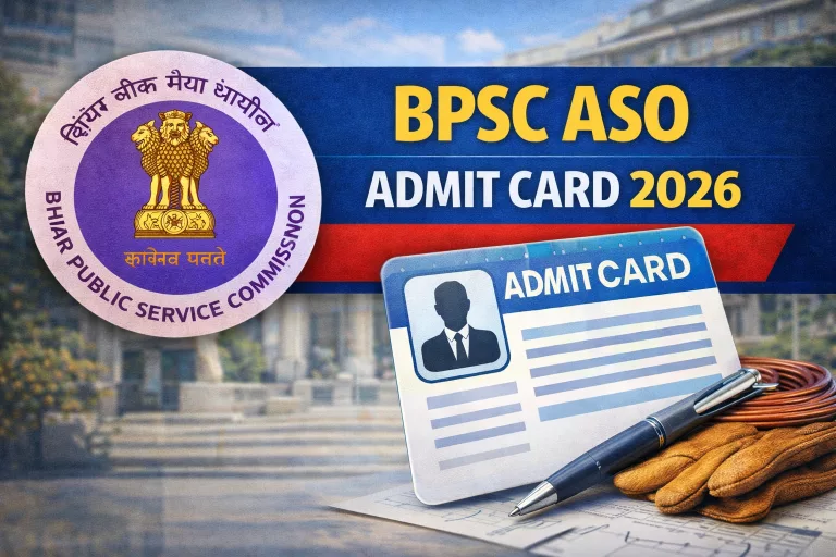 BPSC ASO Admit Card 2026