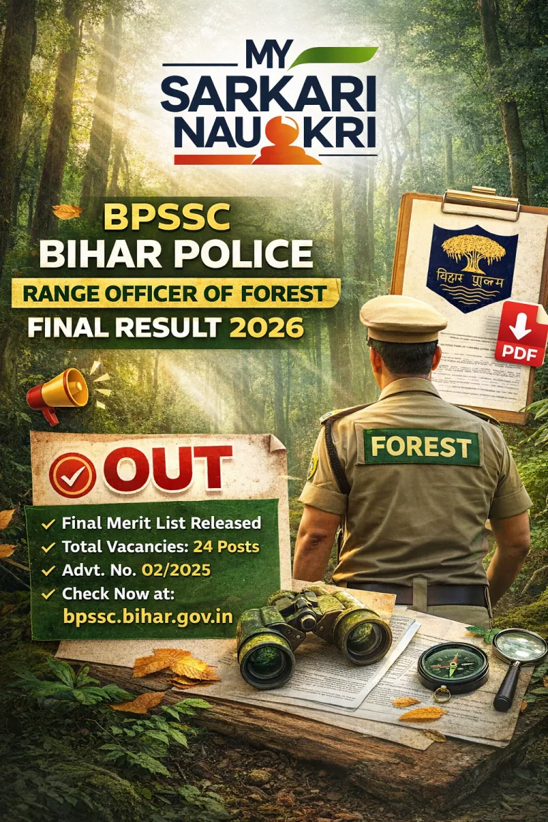 BPSSC Bihar Police Range Officer of Forest Final Result 2026