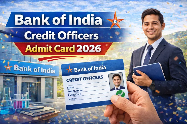 Bank Of India Credit Officers Admit Card 2026