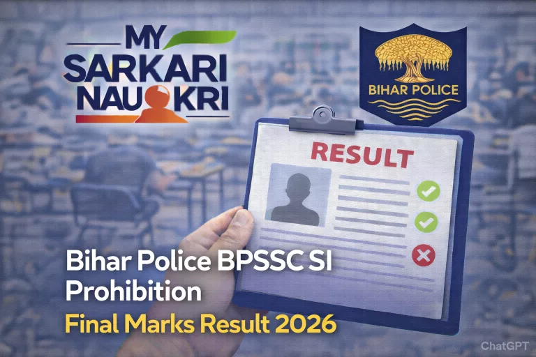 Bihar Police BPSSC SI Prohibition Final Marks Result 2026