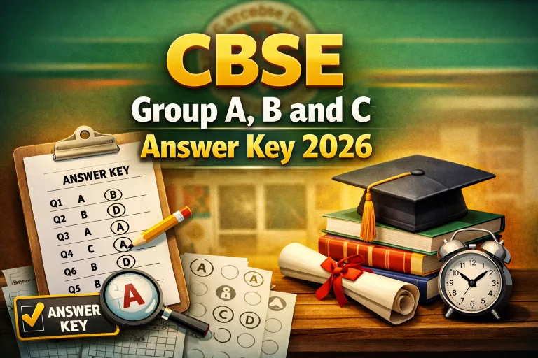 CBSE Group A, B and C Answer Key 2026