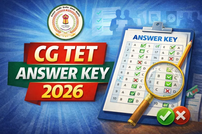 CG TET Answer Key 2026