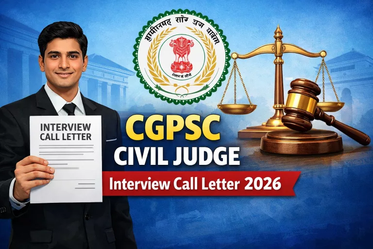 CGPSC Civil Judge Interview Call Letter 2026