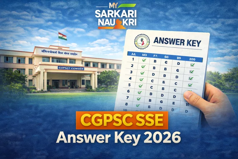 CGPSC SSE Answer Key 2026