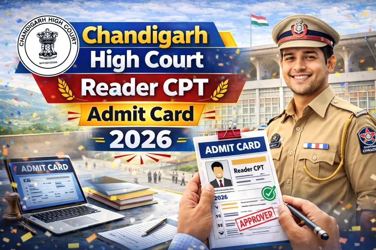 Chandigarh High Court Reader CPT Admit Card 2026