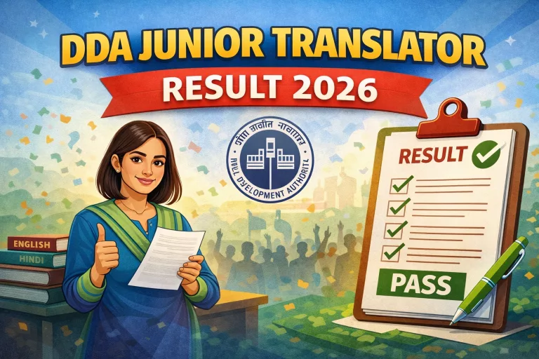 DDA Junior Translator Result 2026
