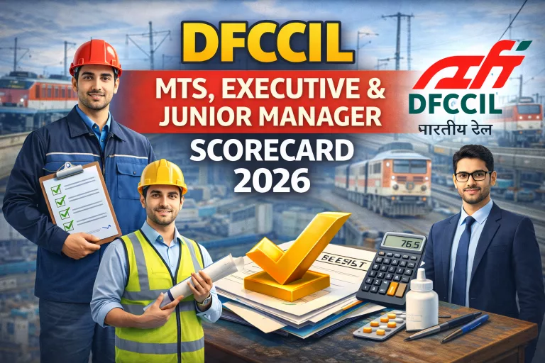 DFCCIL MTS, Executive & Junior Manager Scorecard 2026