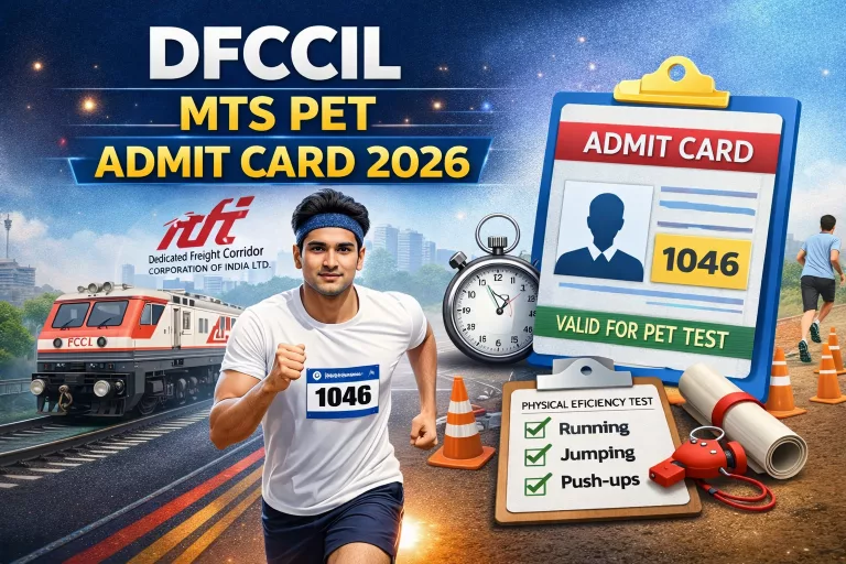DFCCIL MTS PET Admit Card 2026