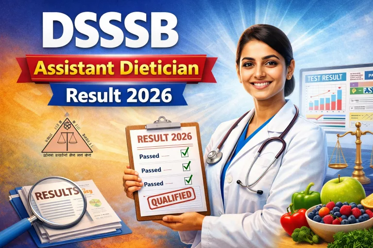 DSSSB Assistant Dietician Result 2026