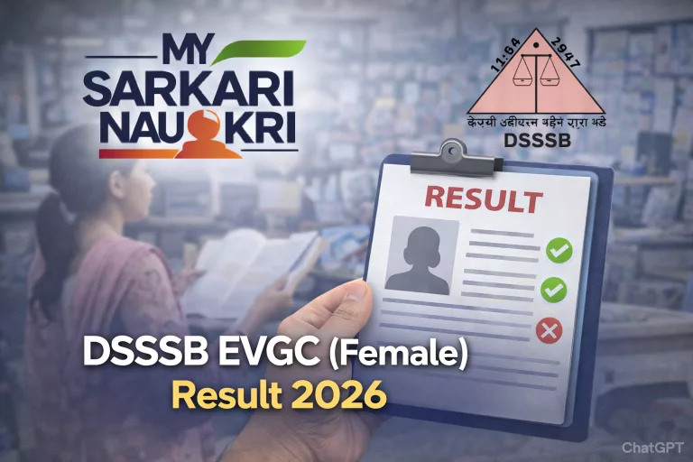 DSSSB EVGC (Female) Result 2026