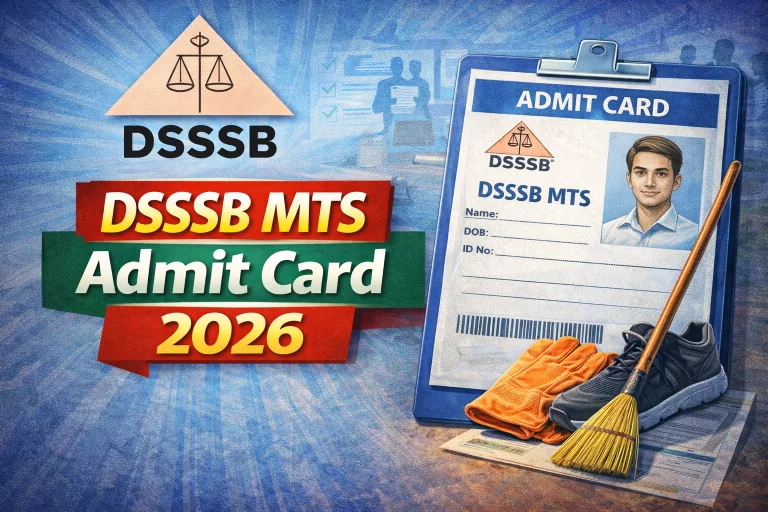 DSSSB MTS Admit Card 2026