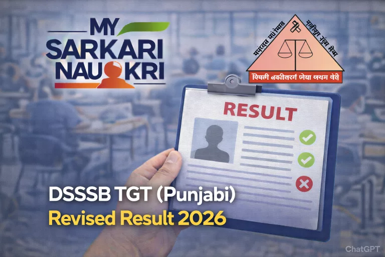 DSSSB TGT (Punjabi) Revised Result 2026