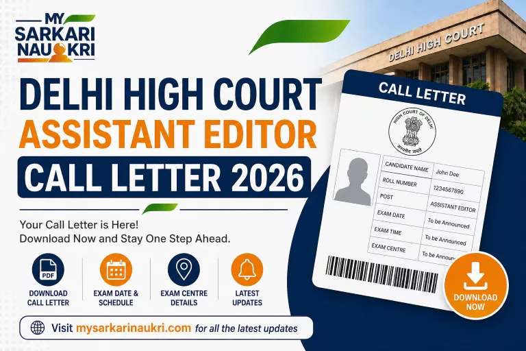 Delhi High Court Assistant Editor Call Letter 2026