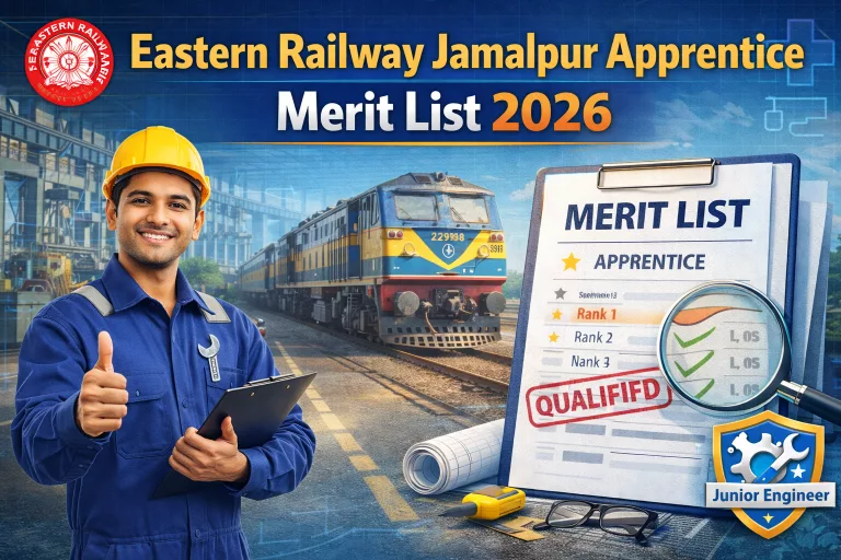 Eastern Railway Jamalpur Apprentice Merit List 2026