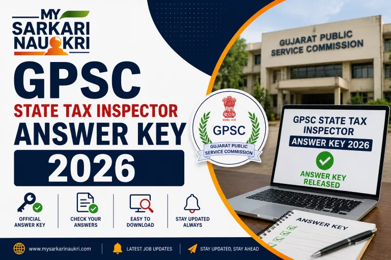 GPSC State Tax Inspector Answer Key 2026