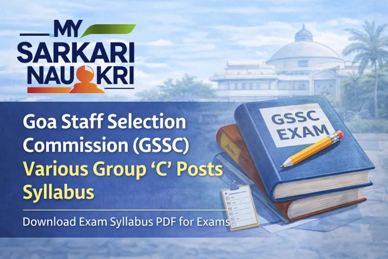 GSSC Various Group 'C' Posts Syllabus