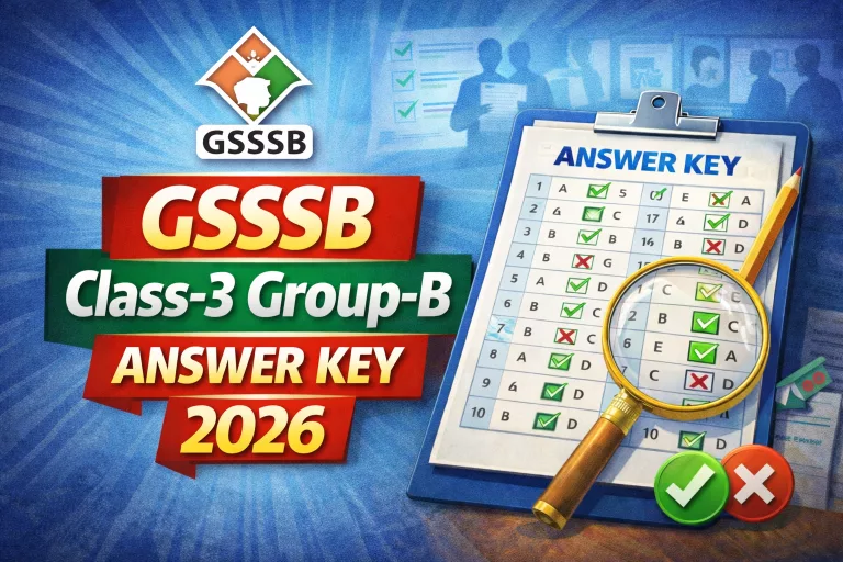 GSSSB Class-3 Group-B Answer Key 2026