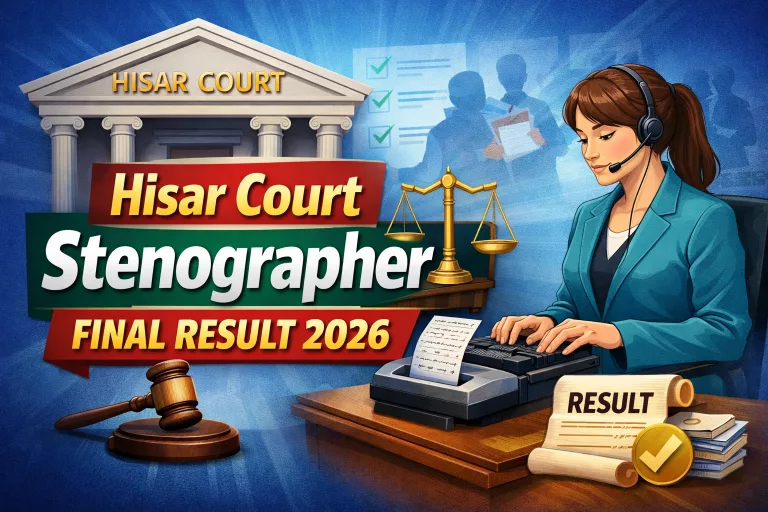 Hisar Court Stenographer Final Result 2026
