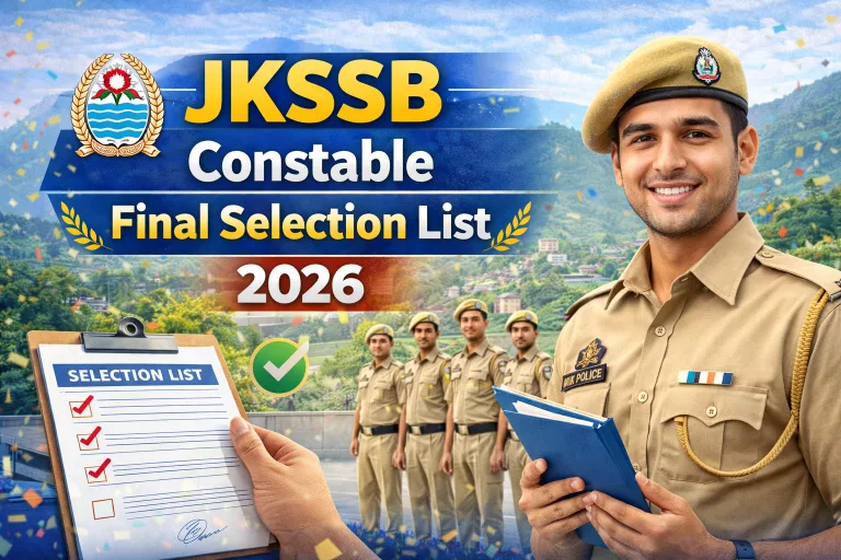 JKSSB Constable Final Selection List 2026