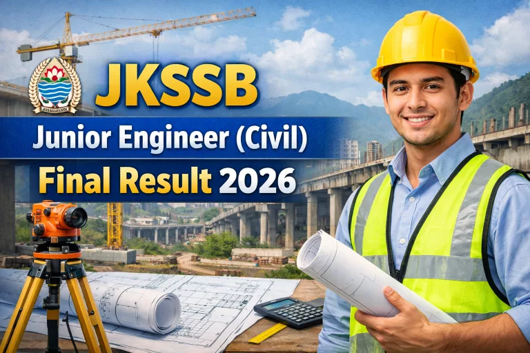 JKSSB Junior Engineer (Civil) Final Result 2026