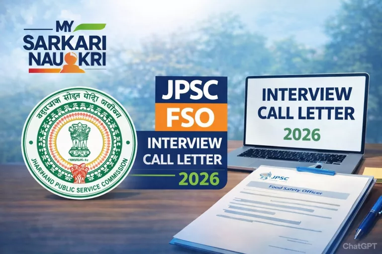 JPSC FSO Interview Call Letter 2026