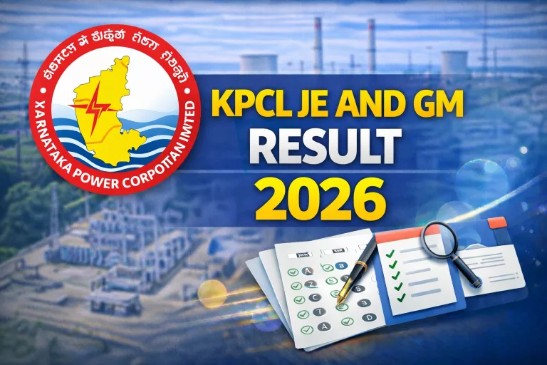 KPCL JE and GM Result 2026