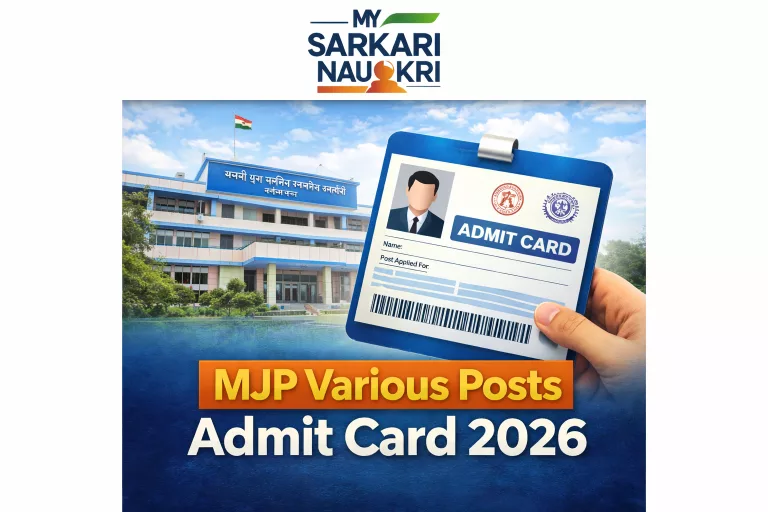 MJP Various Posts Admit Card 2026