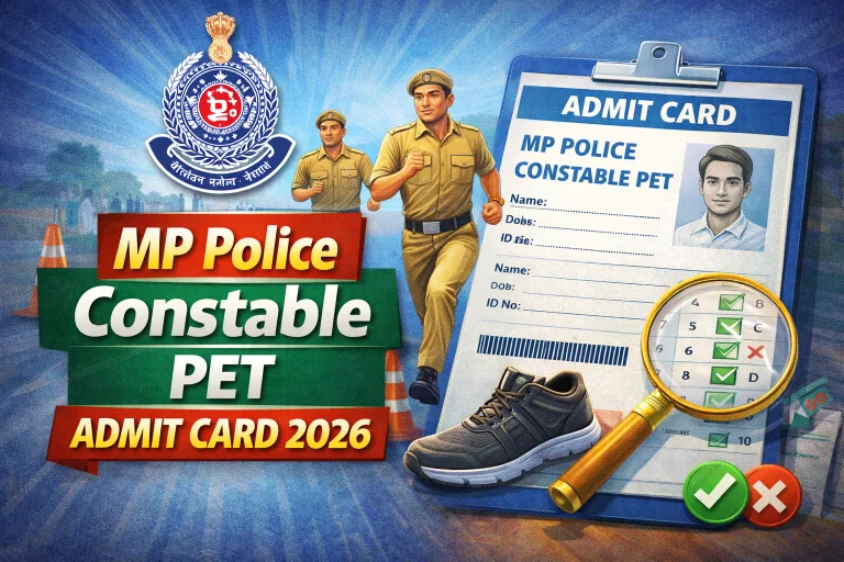 MP Police Constable PET Admit Card 2026