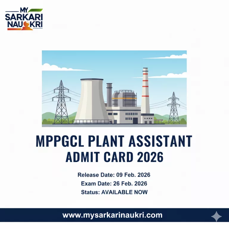 MPPGCL Plant Assistant Admit Card 2026