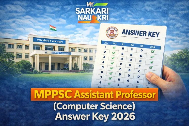 MPPSC Assistant Professor (Computer Science) Answer Key 2026