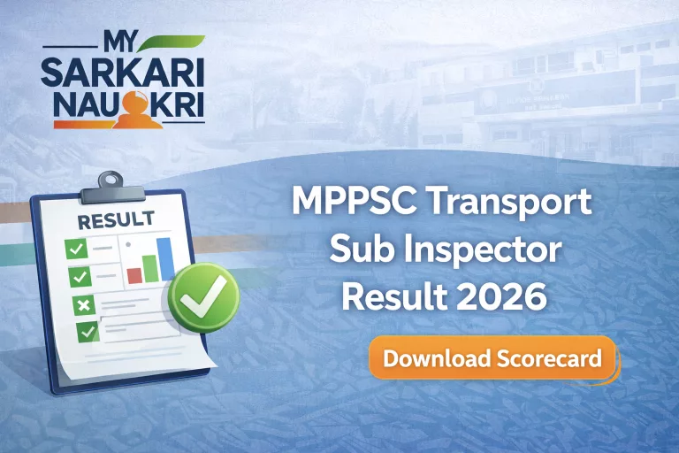 MPPSC Transport Sub Inspector Result 2026
