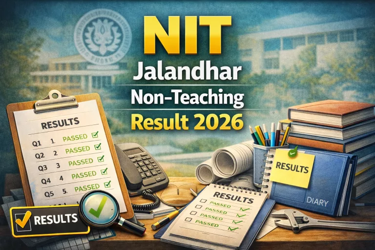 NIT Jalandhar Non-Teaching Result 2026