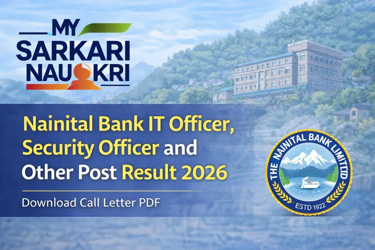 Nainital Bank IT Officer, Security Officer and Other Post Result 2026