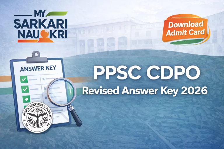 PPSC CDPO Revised Answer Key 2026
