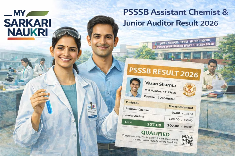 PSSSB Assistant Chemist & Junior Auditor Result 2026