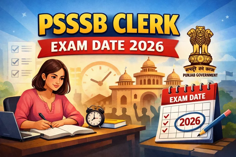 PSSSB Clerk Exam Date 2026