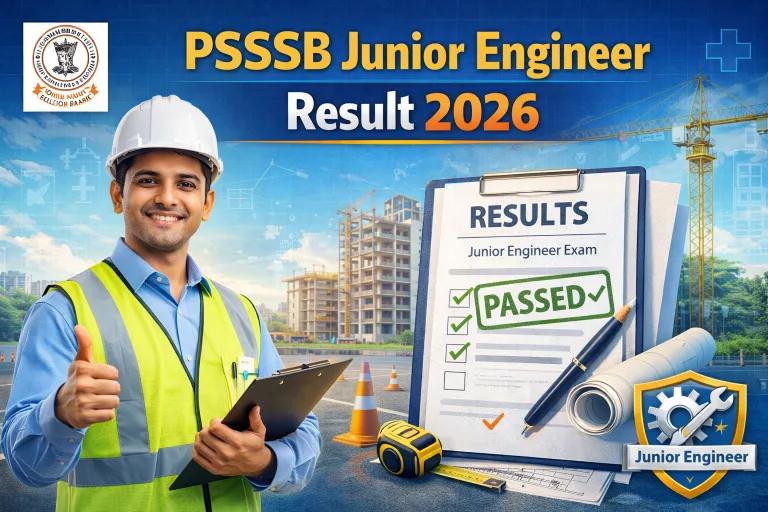 PSSSB Junior Engineer Result 2026
