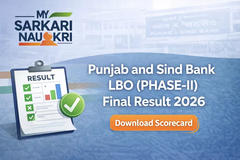 Punjab and Sind Bank LBO (PHASE- II) Final Result 2026