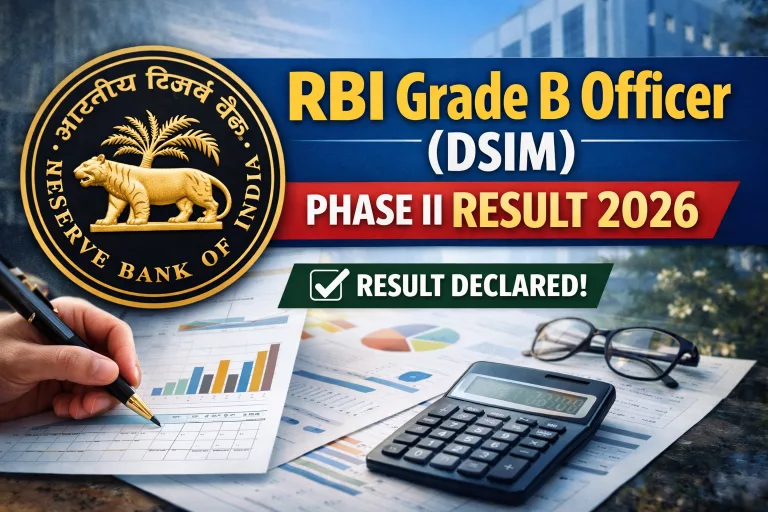 RBI Grade B Officer (DSIM) Phase II Result 2026